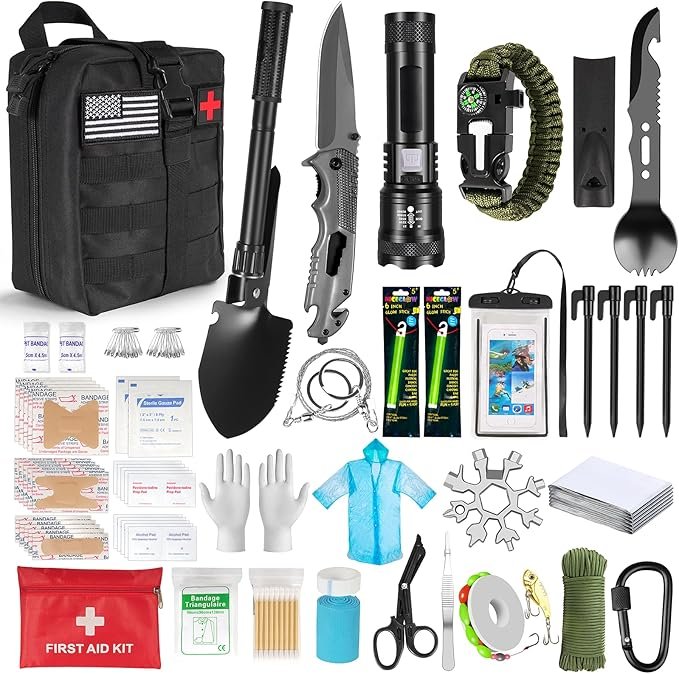 Kit de supervivencia de primeros auxilios de 222 piezas